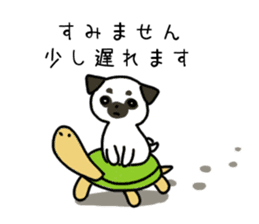 ShiroPug(White pug) sticker #10035886