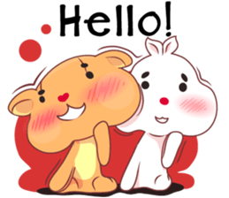 Love Love bear&bunny (Eng) sticker #10036368