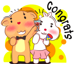 Love Love bear&bunny (Eng) sticker #10036379