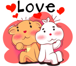 Love Love bear&bunny (Eng) sticker #10036398