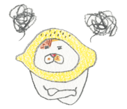 The cat in the lemon. sticker #10036870