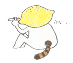 The cat in the lemon. sticker #10036877