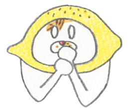 The cat in the lemon. sticker #10036884