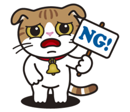ALICE the Scottish Fold Cat sticker #10036905