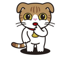 ALICE the Scottish Fold Cat sticker #10036908