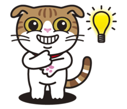 ALICE the Scottish Fold Cat sticker #10036911