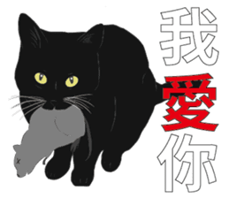 LazyFatBlackCat sticker #10038850