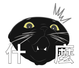 LazyFatBlackCat sticker #10038852