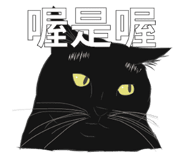 LazyFatBlackCat sticker #10038853
