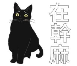 LazyFatBlackCat sticker #10038859