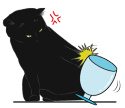 LazyFatBlackCat sticker #10038863