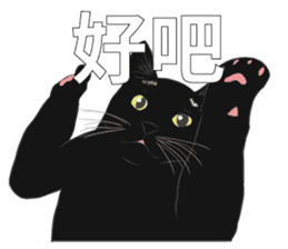 LazyFatBlackCat sticker #10038873