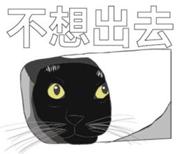 LazyFatBlackCat sticker #10038874