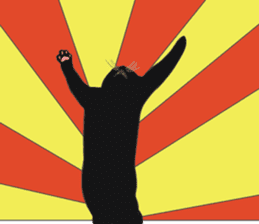 LazyFatBlackCat sticker #10038887