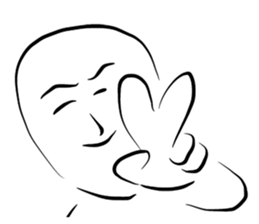 The sticker of  transparent fellow sticker #10039069