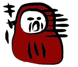 Red DARUMA sticker #10039279