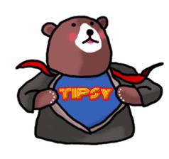 Super Brown Bear sticker #10039750