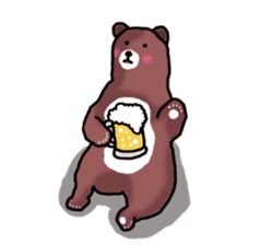 Super Brown Bear sticker #10039752