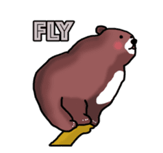 Super Brown Bear sticker #10039758