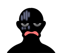 Mysterious black shadow 2 sticker #10042320