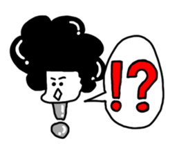 Human Faced Afro Metal Sticker sticker #10042337