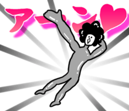 Human Faced Afro Metal Sticker sticker #10042343