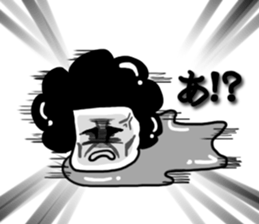 Human Faced Afro Metal Sticker sticker #10042346