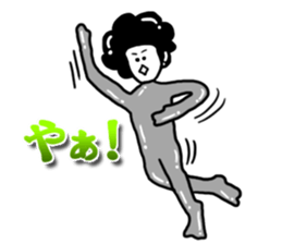 Human Faced Afro Metal Sticker sticker #10042356