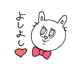 Whimsical rabbit sticker #10042368