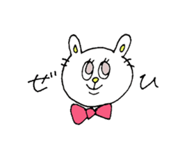 Whimsical rabbit sticker #10042374