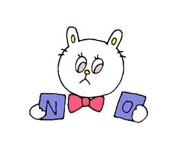 Whimsical rabbit sticker #10042377