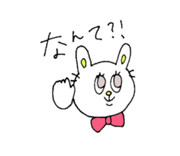 Whimsical rabbit sticker #10042380