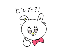 Whimsical rabbit sticker #10042388