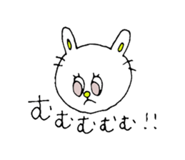Whimsical rabbit sticker #10042393