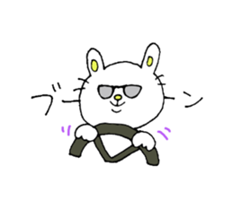 Whimsical rabbit sticker #10042400