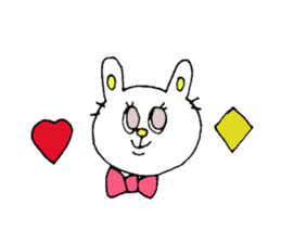 Whimsical rabbit sticker #10042407