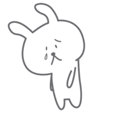 yuruyuru rabbit.Cute rabbit sticker. sticker #10043260
