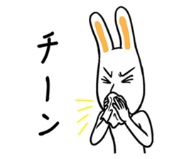 Rabbit suffers from hay fever sticker #10044130