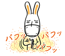 Rabbit suffers from hay fever sticker #10044131