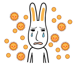 Rabbit suffers from hay fever sticker #10044156