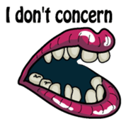 Beautiful lips English version sticker #10044743