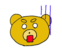 expression of bear sticker #10044973