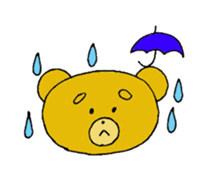 expression of bear sticker #10044985