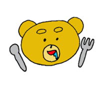 expression of bear sticker #10044989