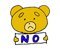 expression of bear sticker #10044995