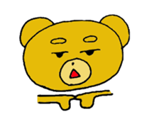 expression of bear sticker #10044998