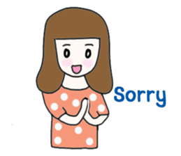 Bella - the optimistic girl sticker #10045169