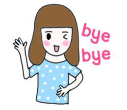 Bella - the optimistic girl sticker #10045171