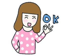 Bella - the optimistic girl sticker #10045198