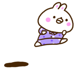 Healing rabbit of pajamas sticker #10045588